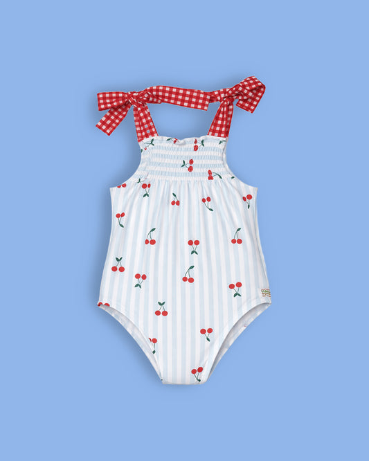 Fato-de-banho Mini Blue Cherry