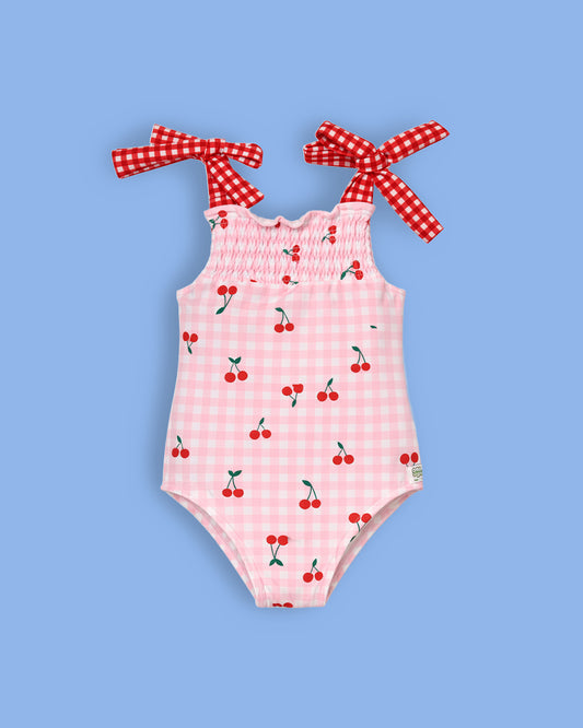 Fato-de-banho Mini Pink Cherry